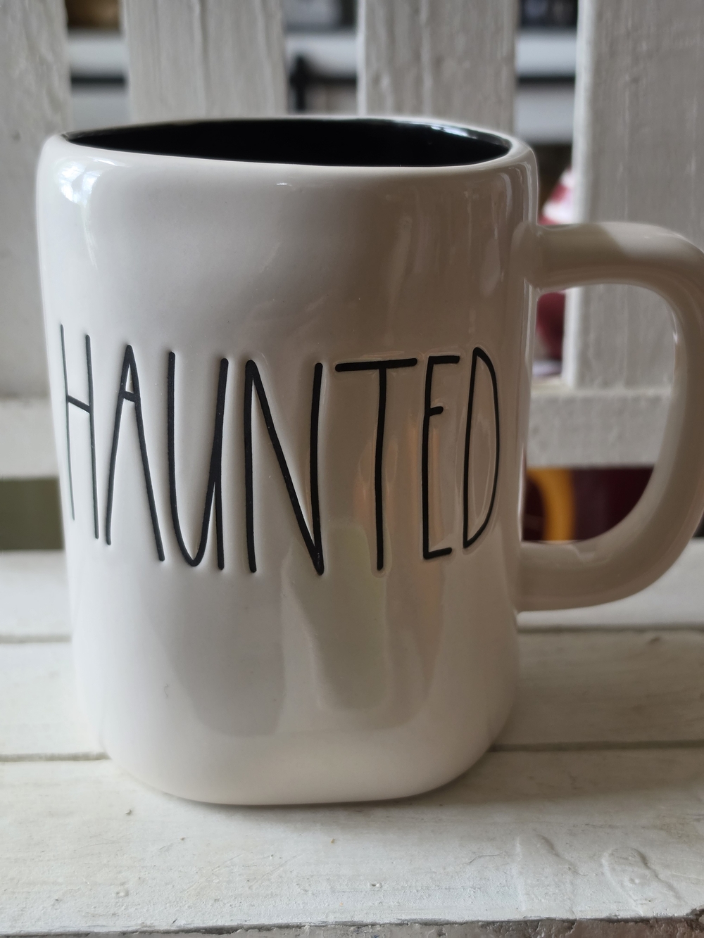 Rae Dunn Haunted Ceramic Coffee Mug - White